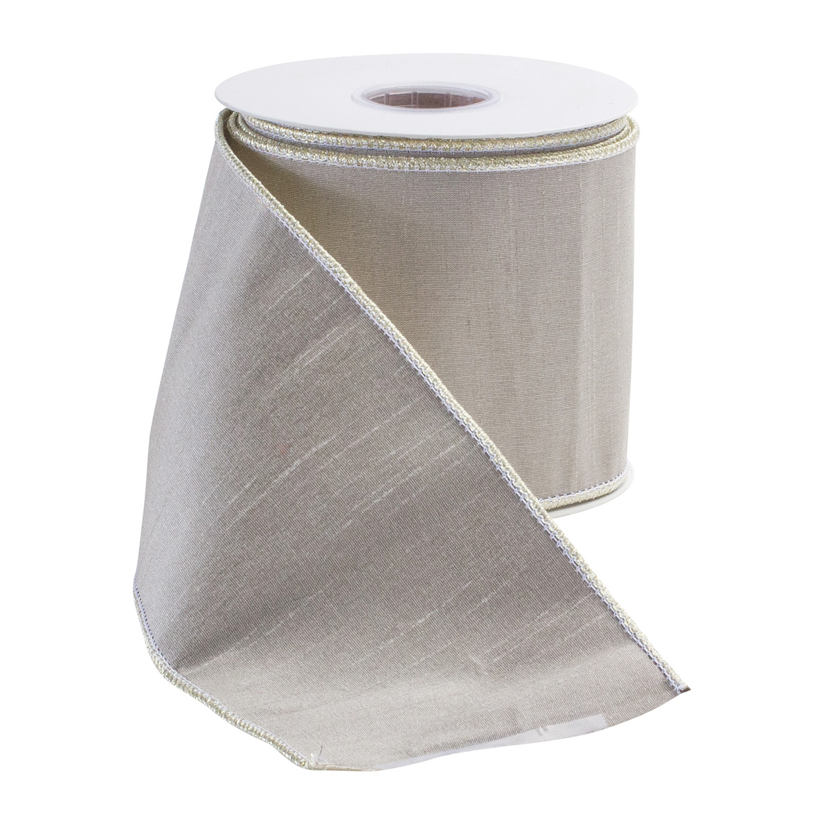 Beige Holiday Ribbon 4" x 10 yds.