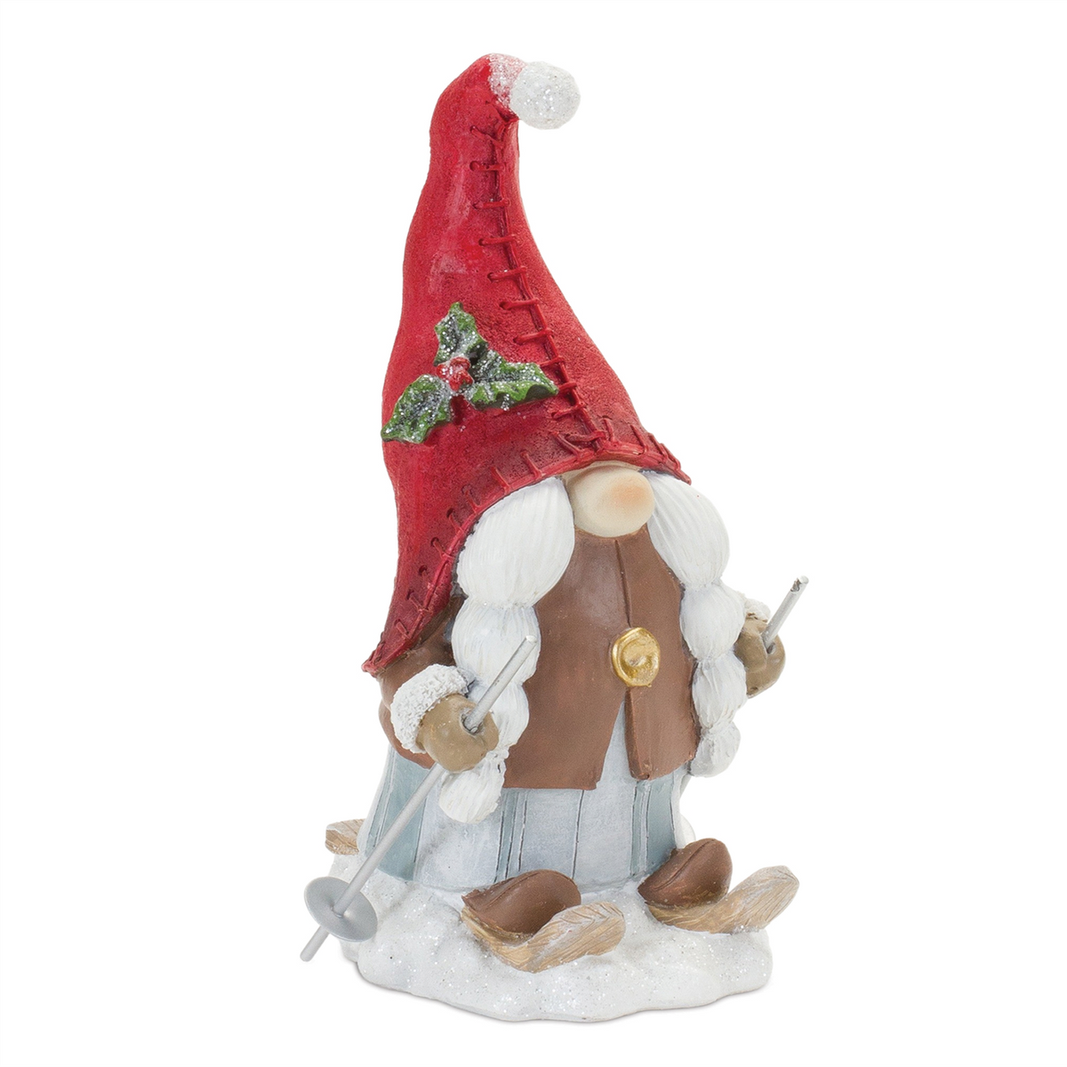 Winter Gnome on Skis Figurine (Set of 4)
