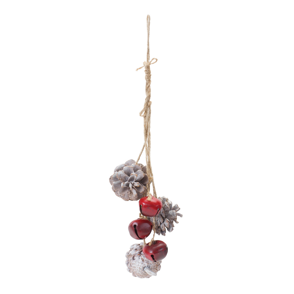 Bell and Pine Cone Drop Ornament (Set of 6)