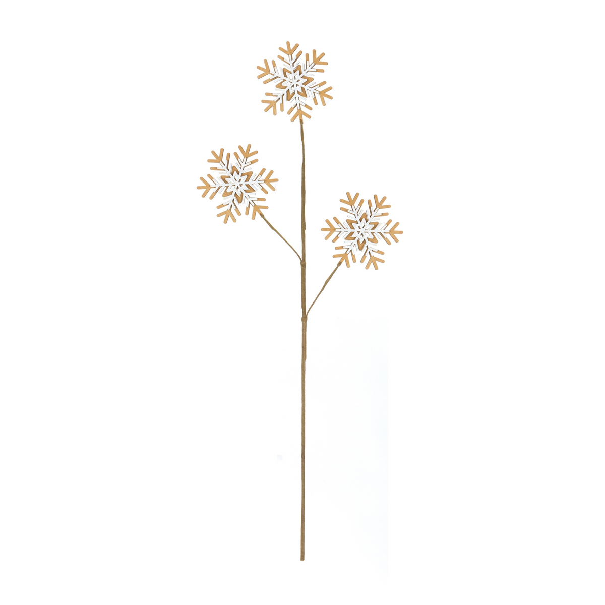 Wood Snowflake Spray (Set of 6)