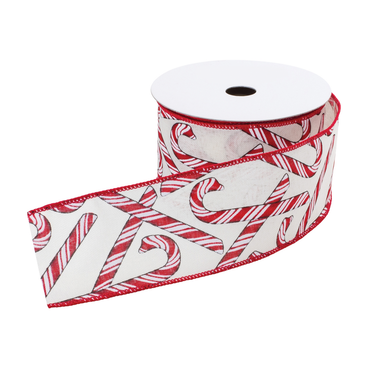 Wired Candy Cane Ribbon (Set of 2)