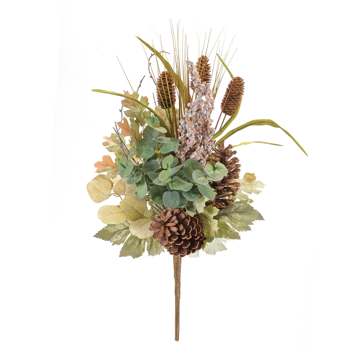 Foliage/Berry/Cone Bush (Set of 2) 23”H Polyester