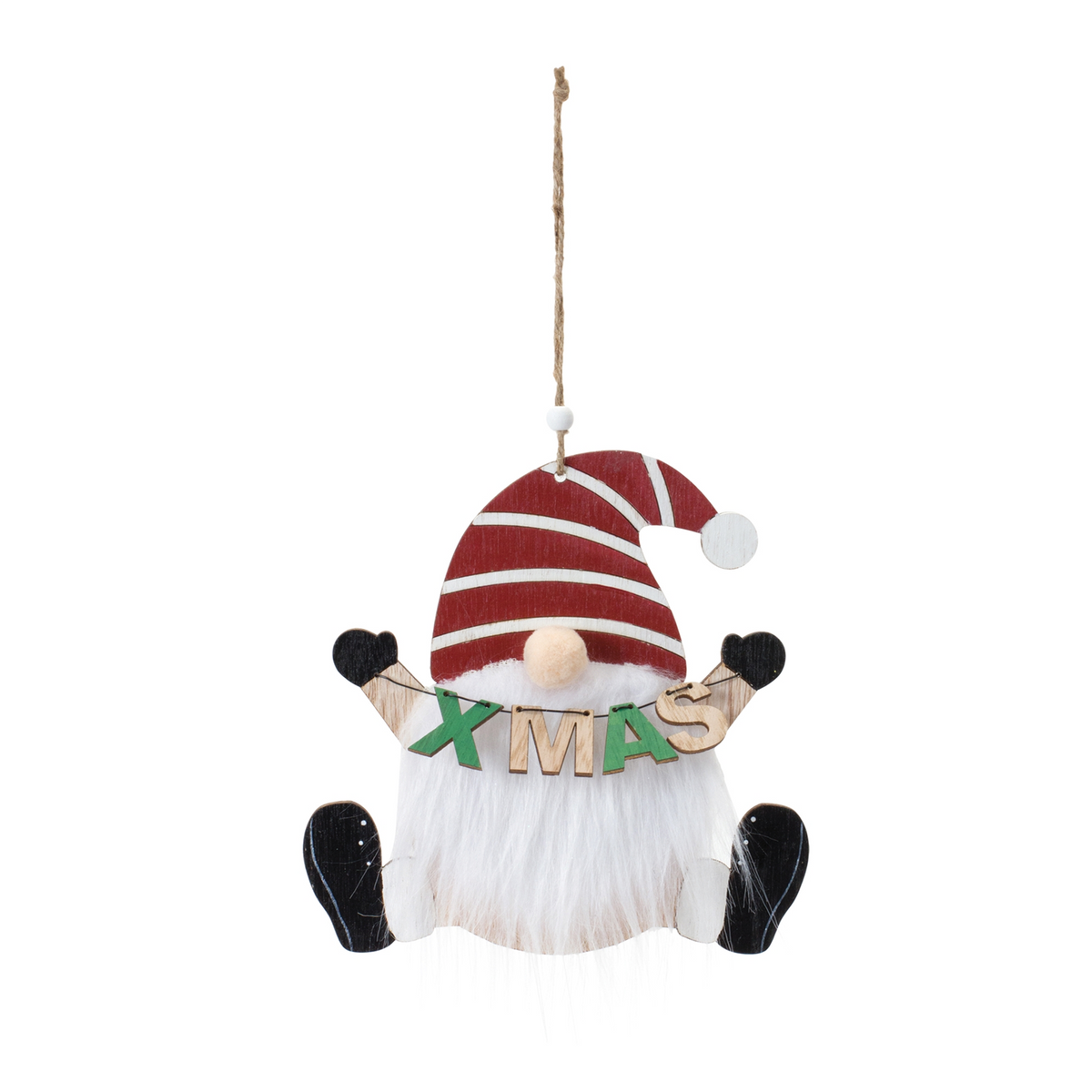 Wood Gnome Ornament (Set of 12)