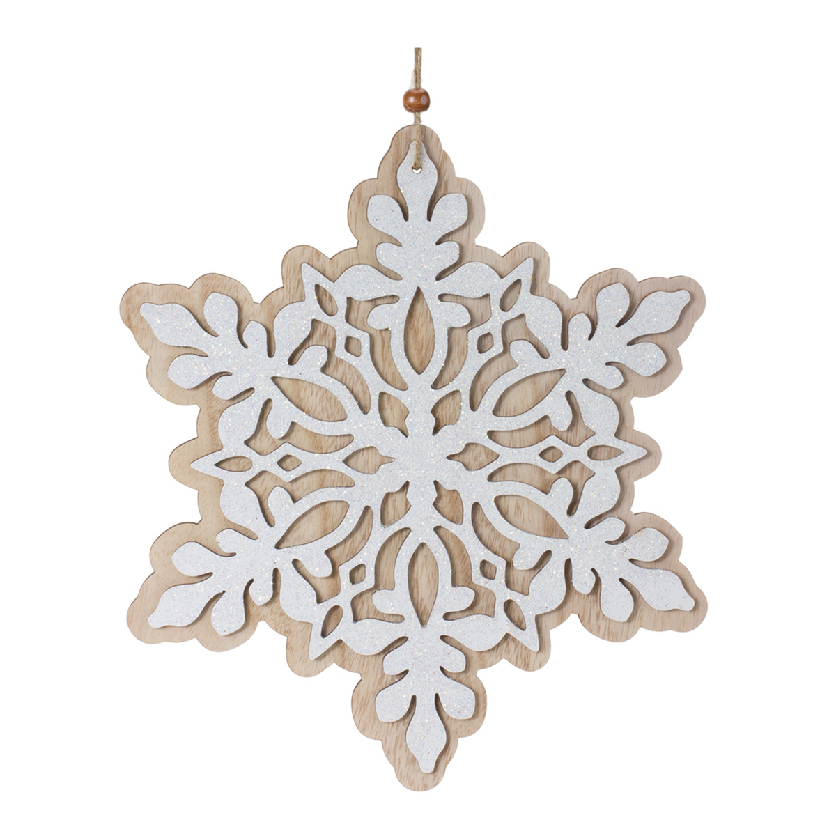 Snowflake Ornament (Set of 24) 7"H, 9"H Wood