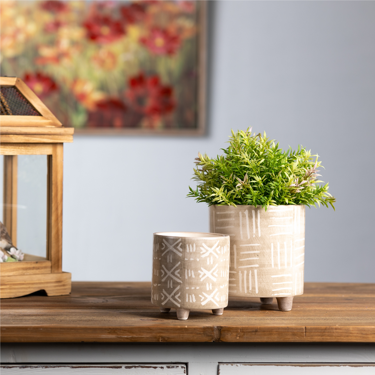 Pot (Set of 2) 4.25"D x 4.5"H, 5.5"D x 6"H Dolomite