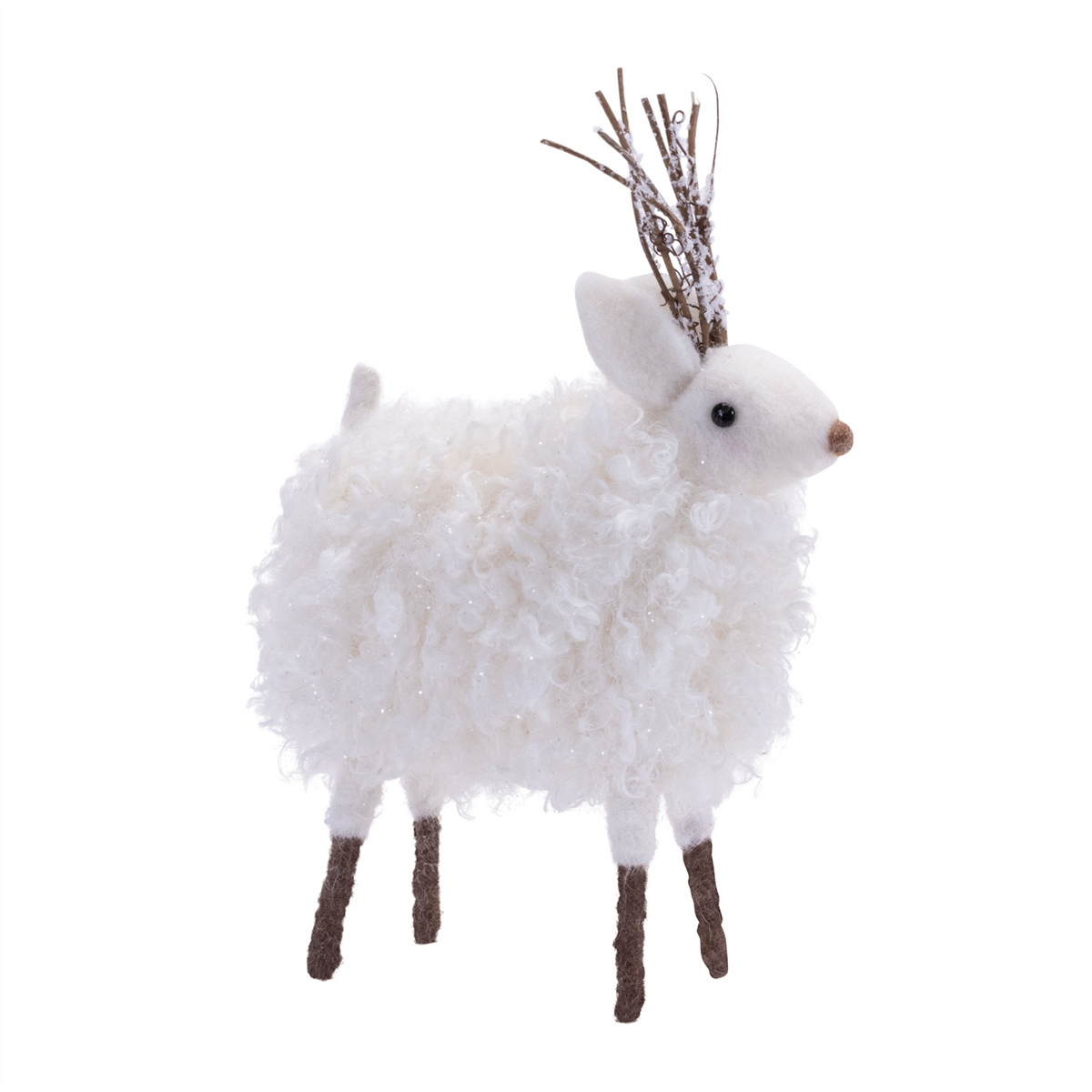 Reindeer (Set of 6) 7"L x 9"H Foam/Faux Fur