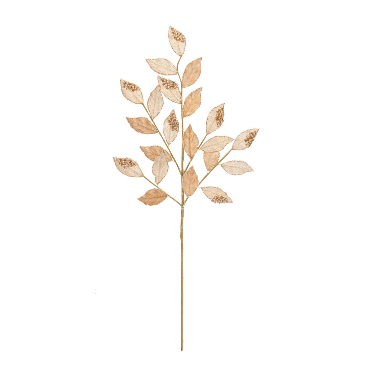 Beaded Leaf Spray (Set of 6) 28”H Polyester