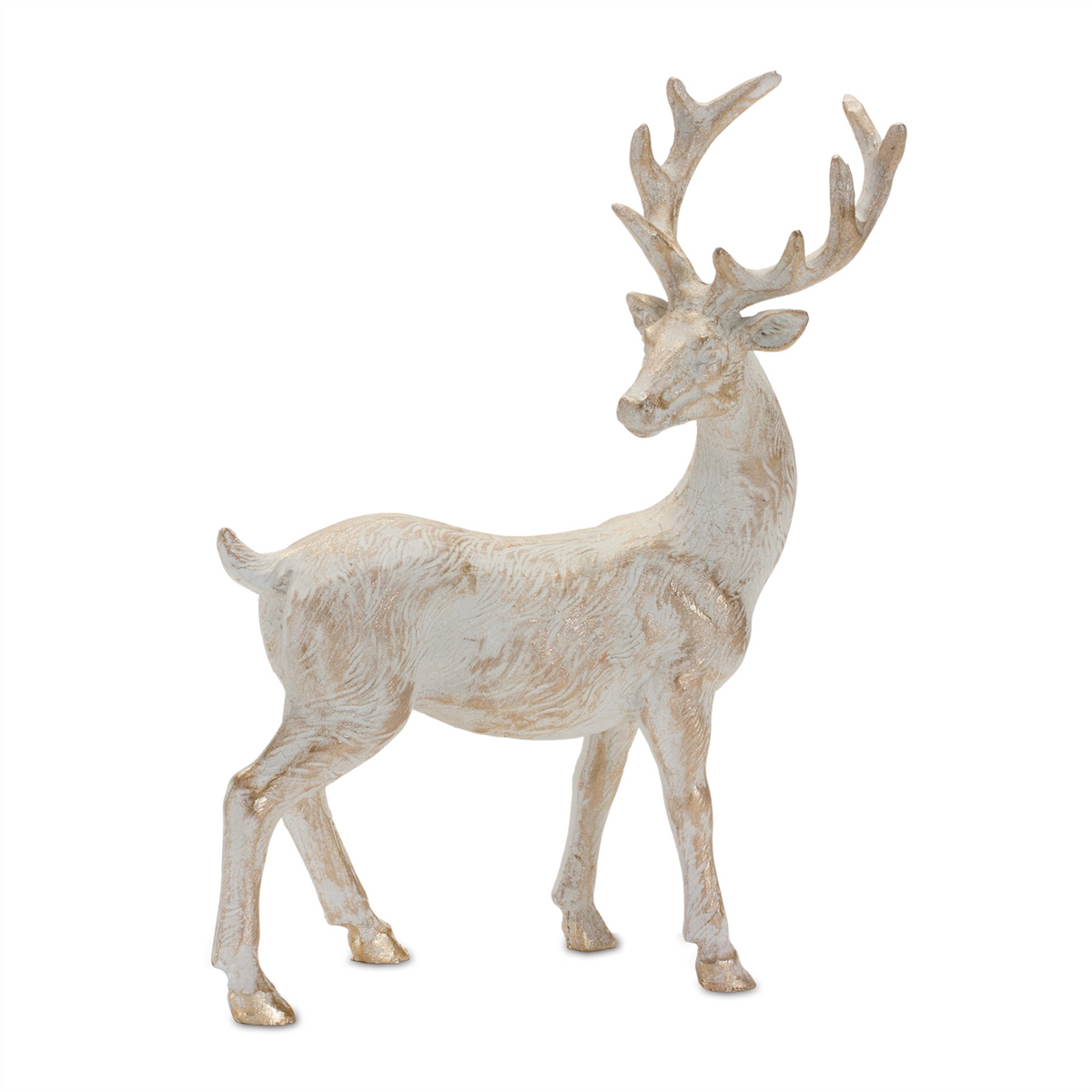 Brushed Gold Holiday Deer Figurine (Set of 6)