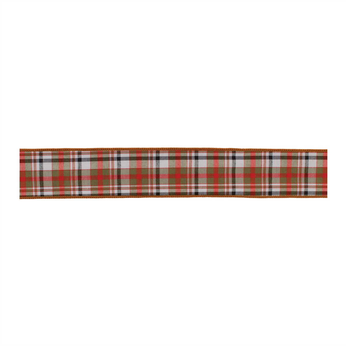 Burnt Orange Polyester Wired Ribbon (Set of 2)