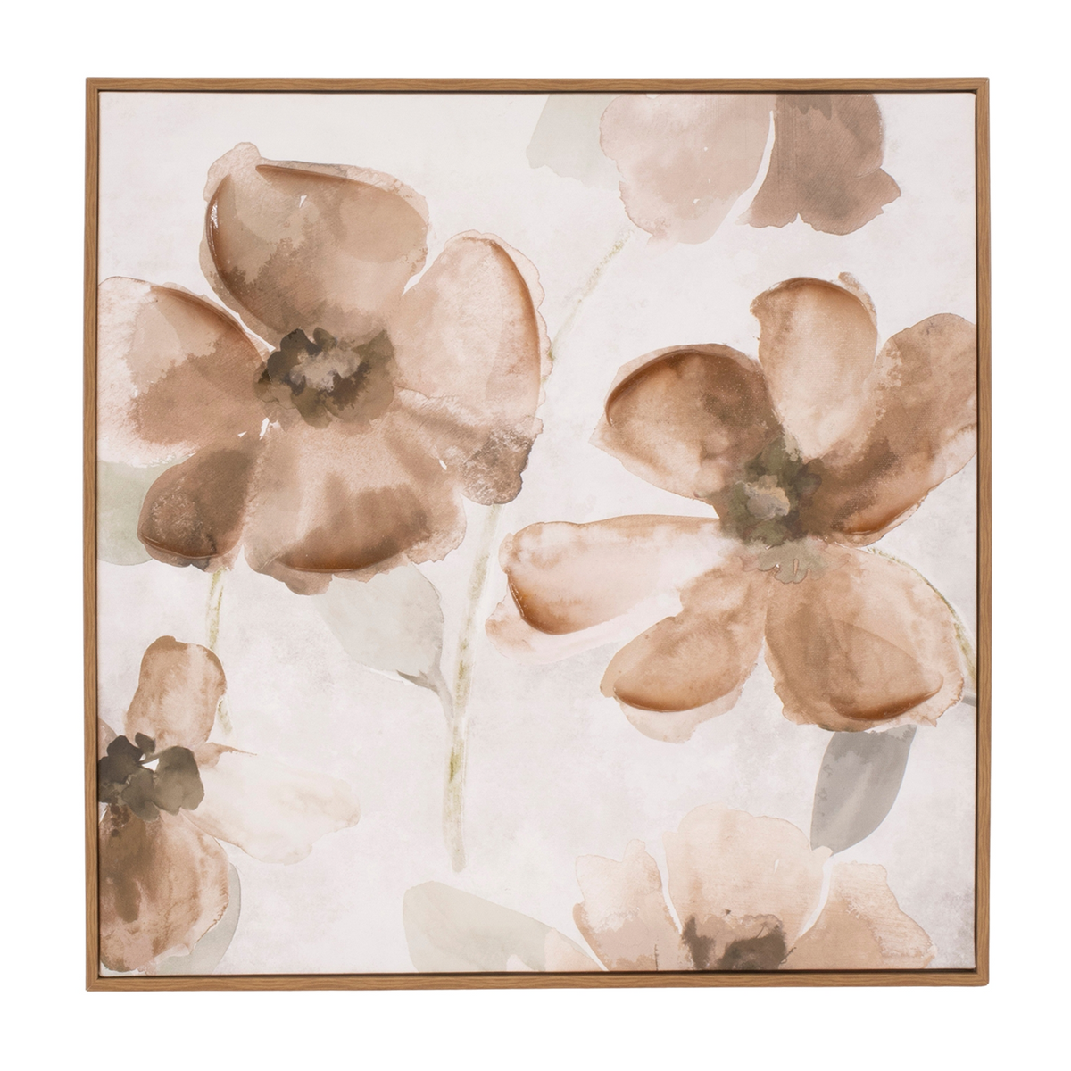 Wood Floral Block Plaque (Set of 2)