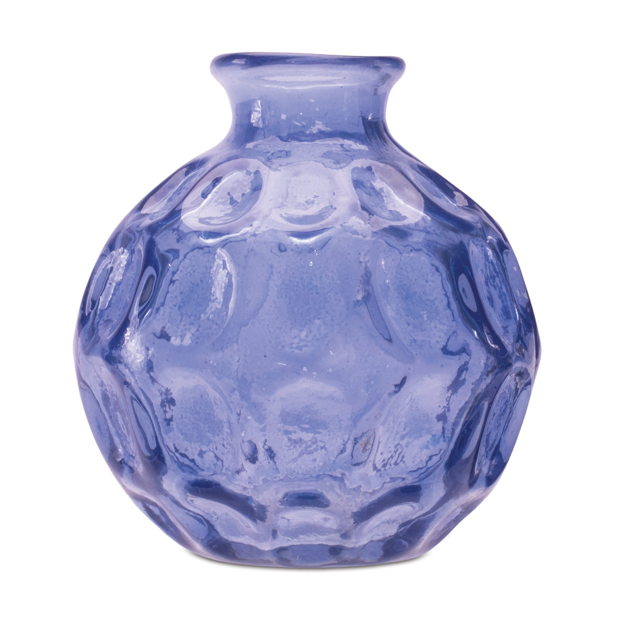 Blue Bubble Glass Bud Vase (Set of 2)