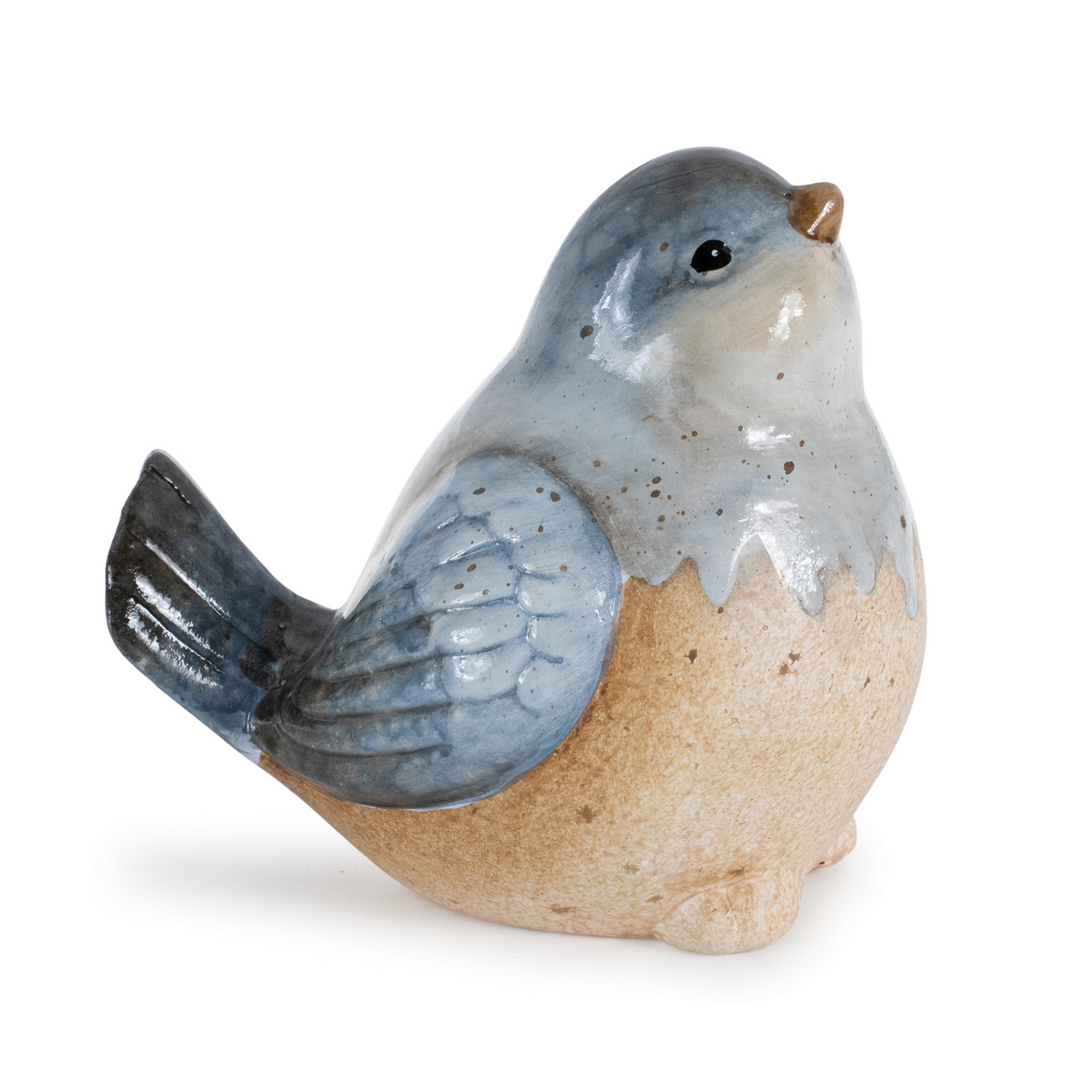 Ceramic Bird Figurines with Unglazed Accents (Set of 3)