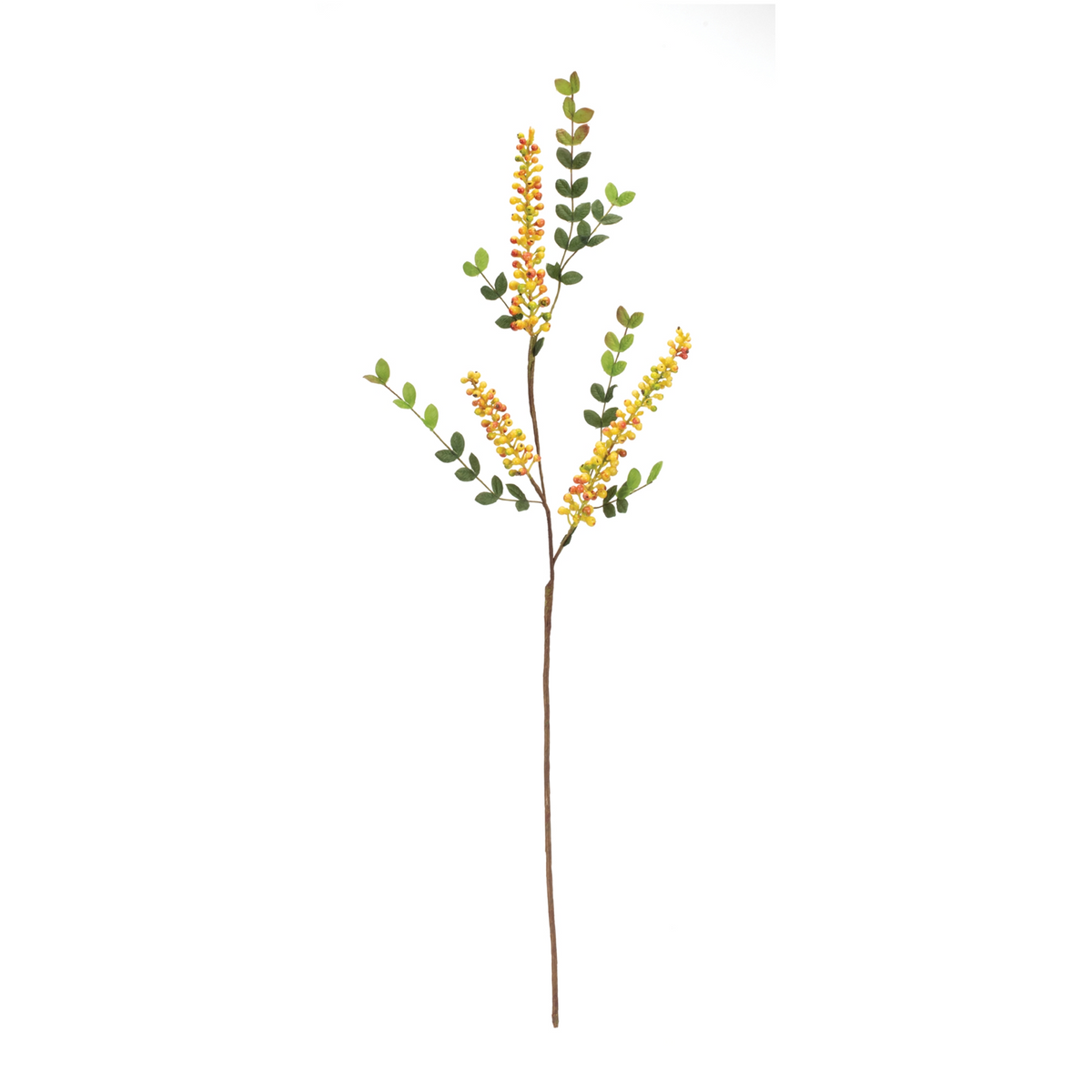 Yellow Berry Foliage Spray (Set of 6)