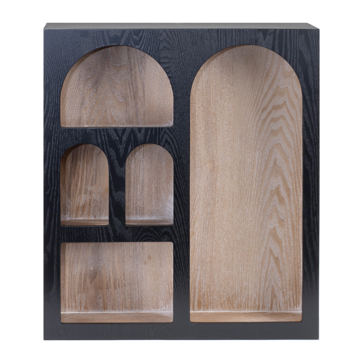 Arched Wood Wall Shelf 22"H