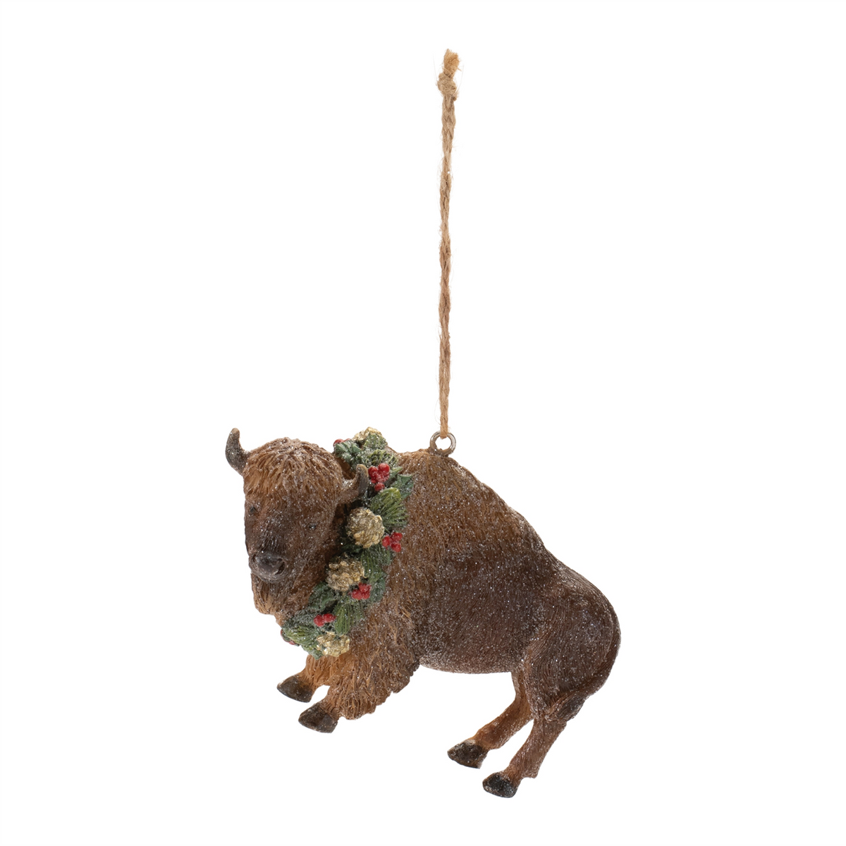 Bison Ornament (Set of 12) 4"L x 2.75"H Resin