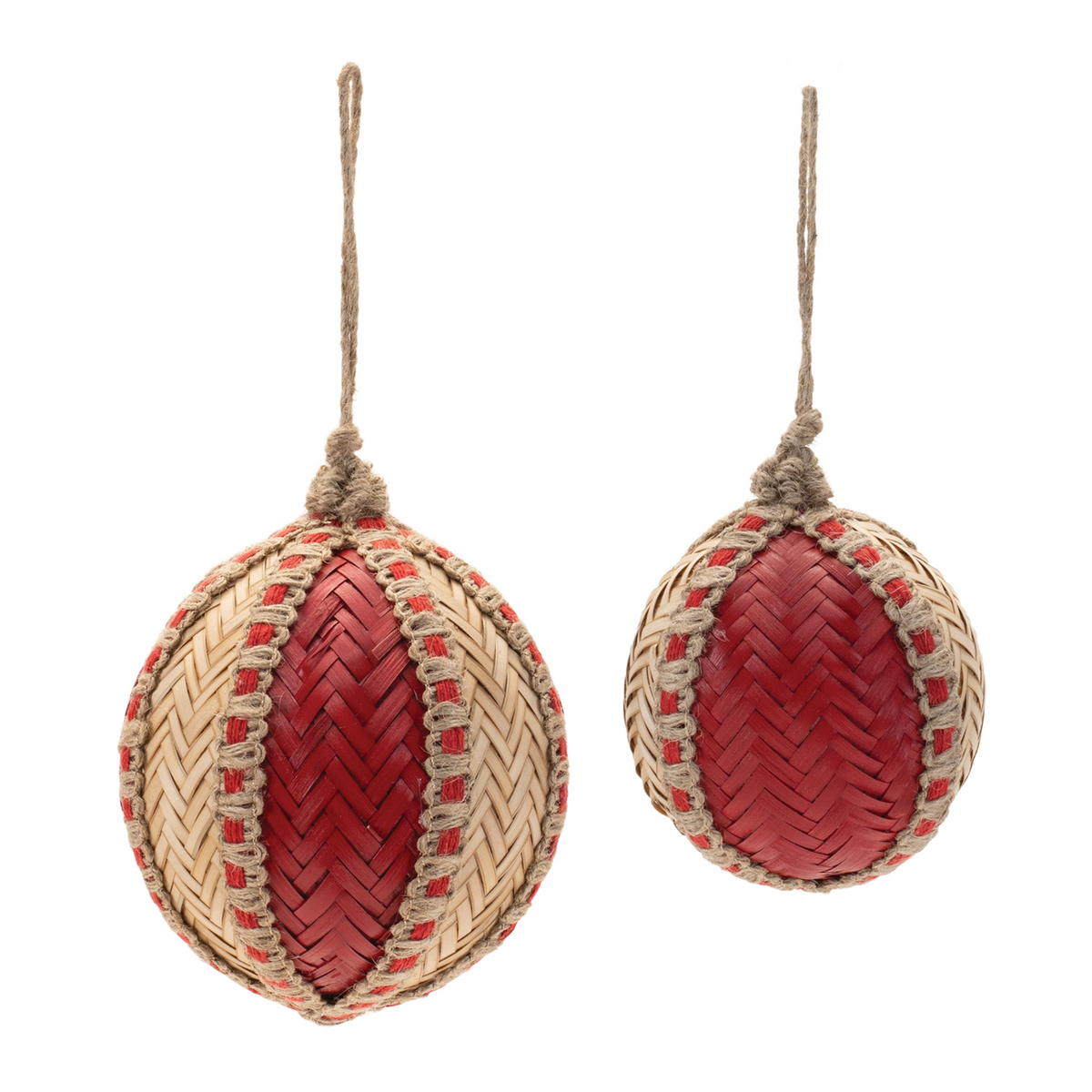 Woven Bamboo Ornament (Set of 4)