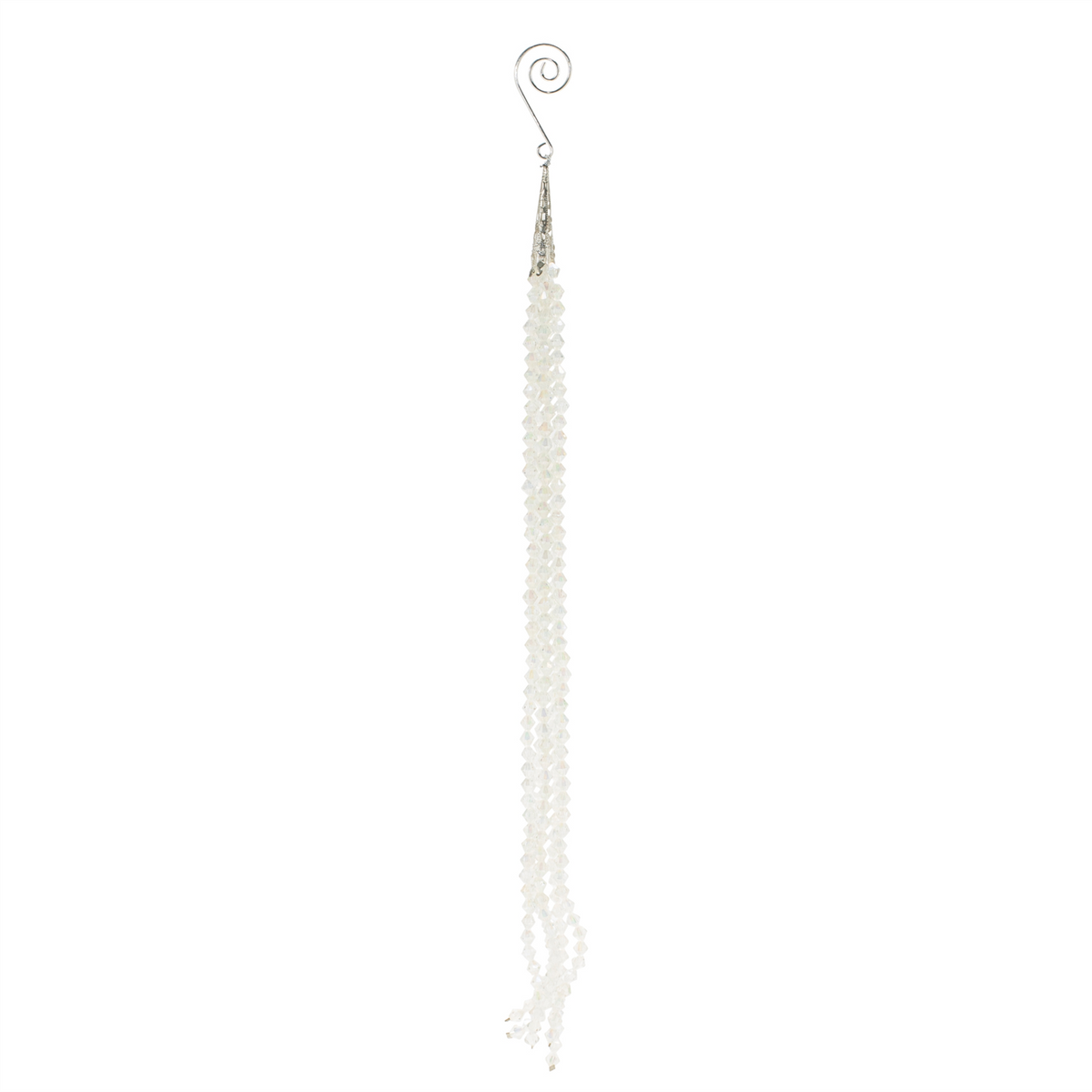 Iridescent Bead Drop Ornaments – Set of 12