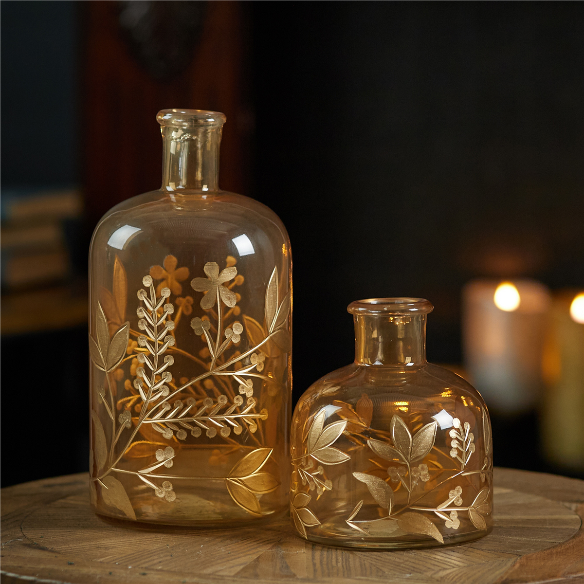 Vase (Set of 2) 5.5”H Glass