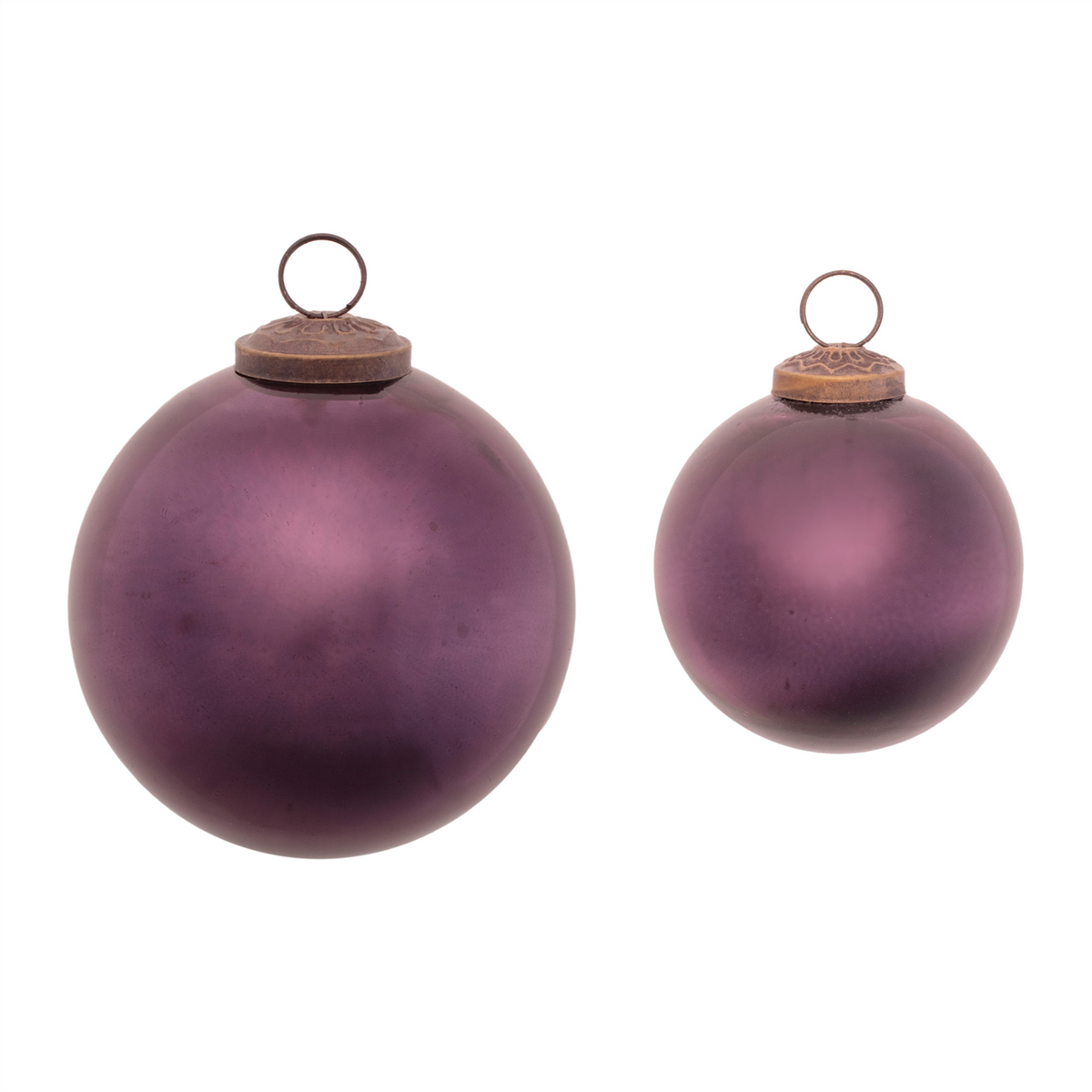 Ball Ornament (Set of 12) 3"D, 4"D Glass