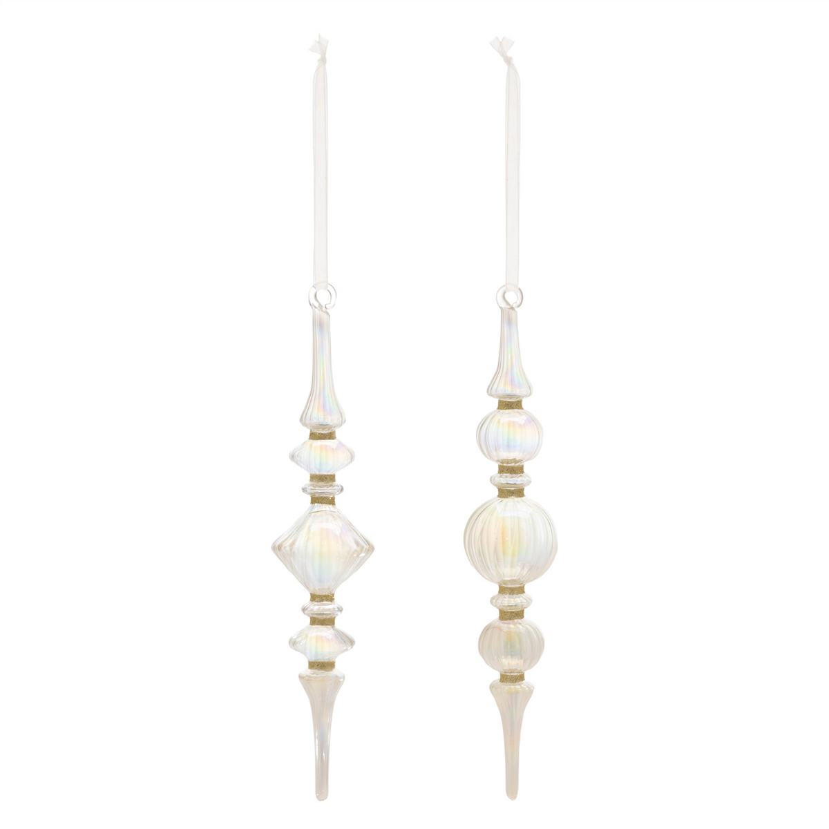 Finial Drop Ornament (Set of 12) 11.5"H Glass