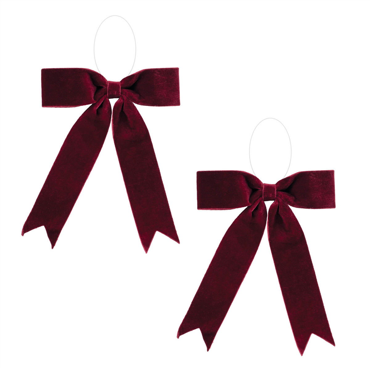 Burgandy Red Holiday Bow (Set of 2)