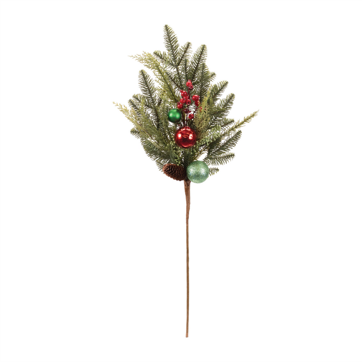 Pine w/Ornament Spray (Set of 2) 33”H Plastic