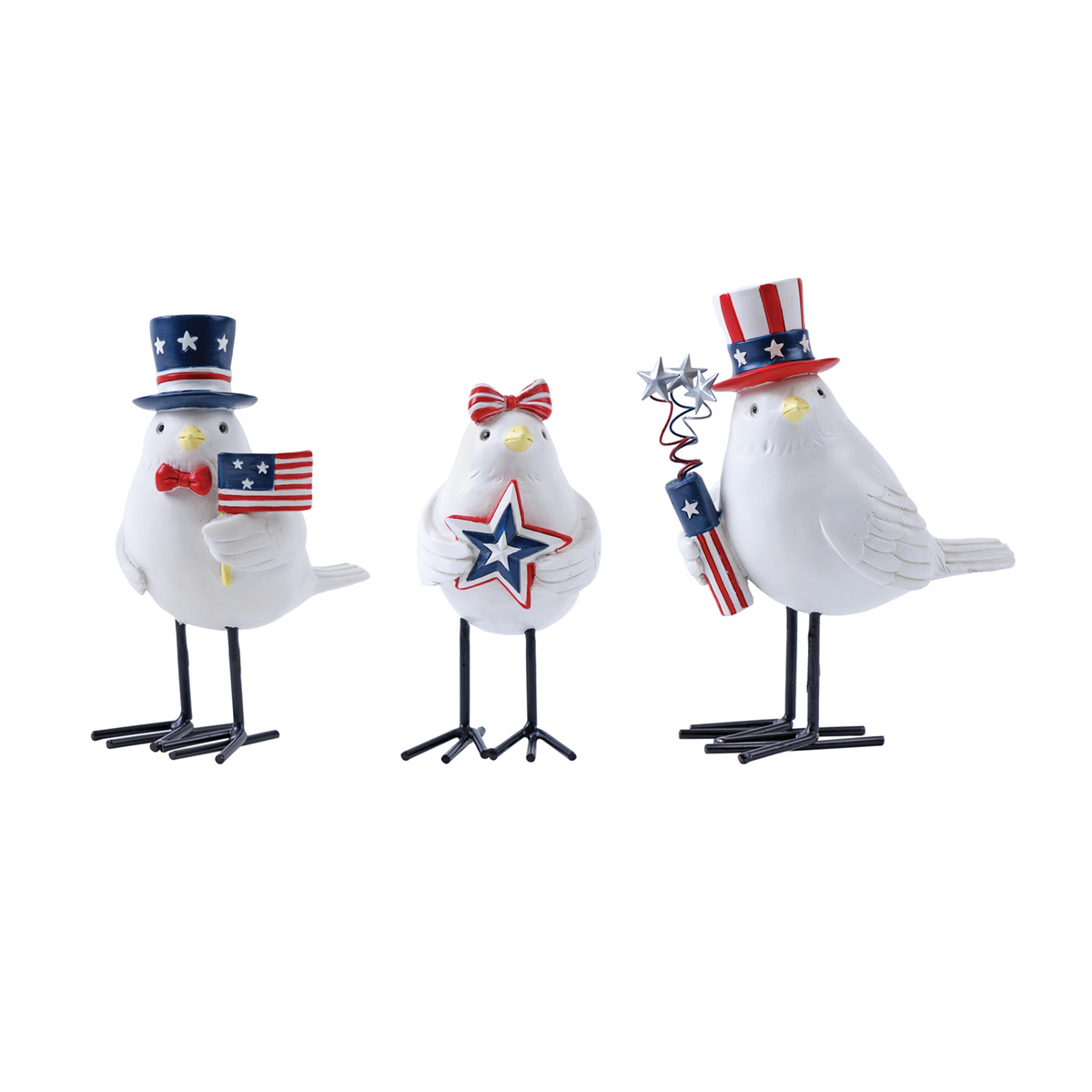 Americana Bird Figurine (Set of 3)