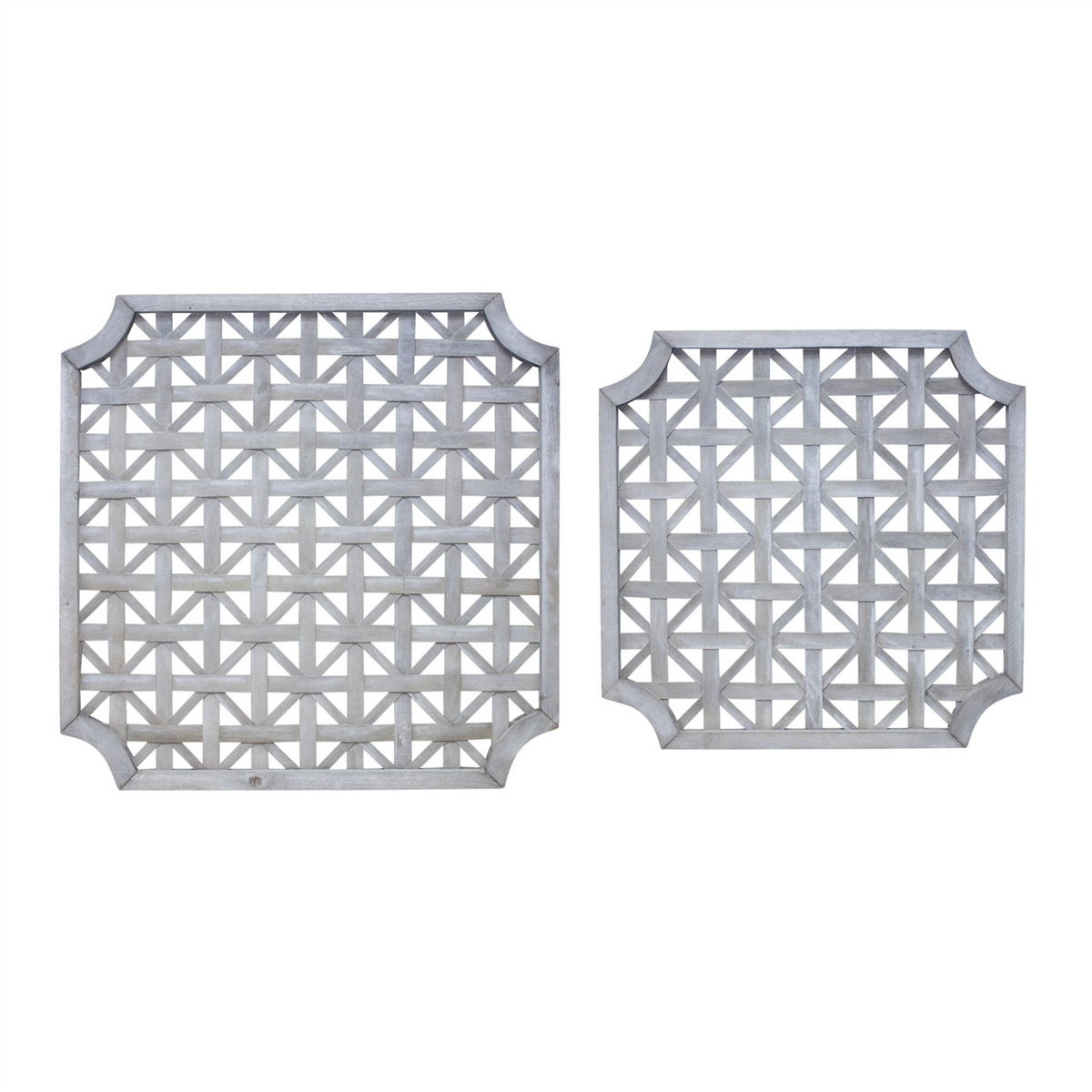 Woven Wood Square Wall Hanging (Set of 2)