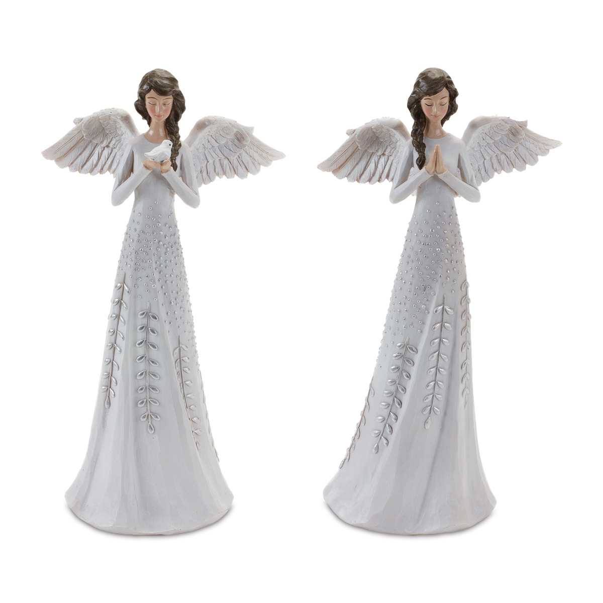 Angel (Set of 2) 12”H Resin