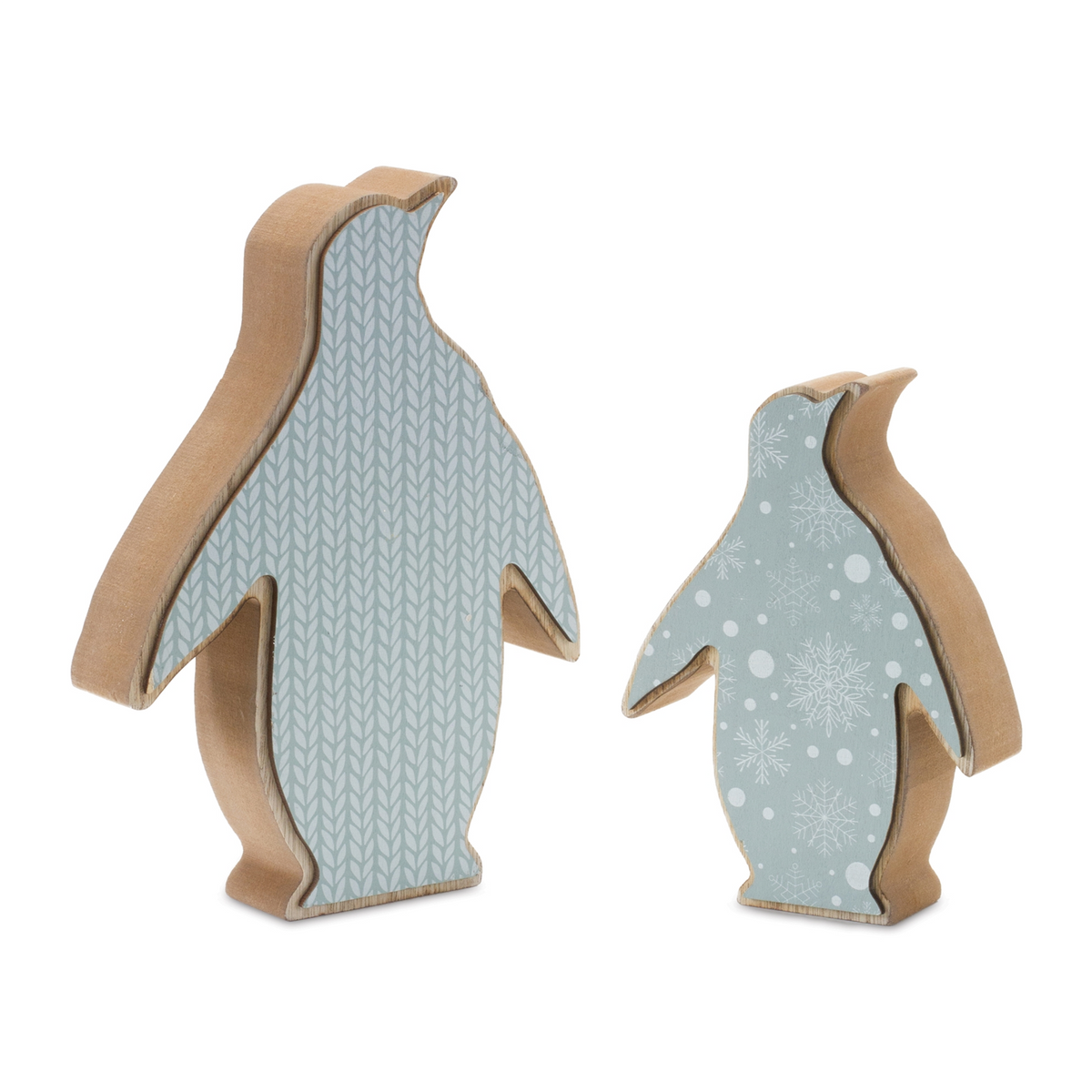 Wood Penguin Decor (Set of 2)