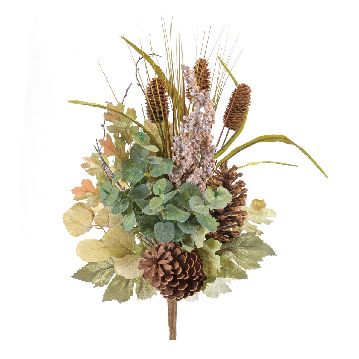 Foliage/Berry/Cone Bush (Set of 2) 23”H Polyester