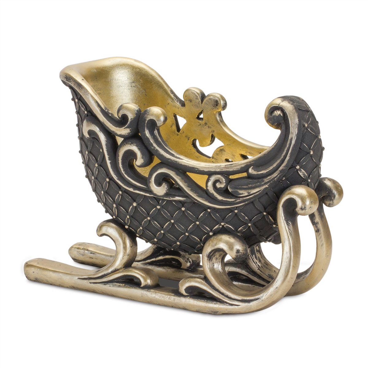 Elegant Holidy Sleigh Decor 10"L