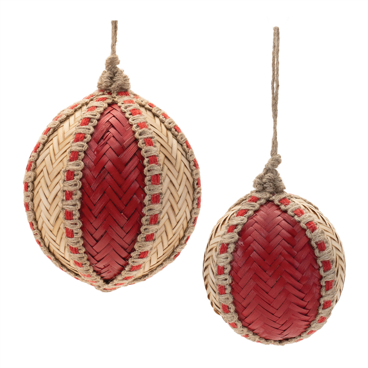 Woven Bamboo Ornament (Set of 4)