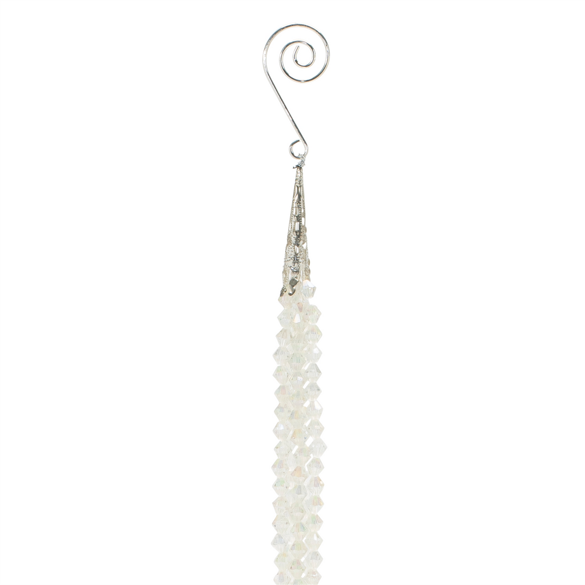 Iridescent Bead Drop Ornaments – Set of 12