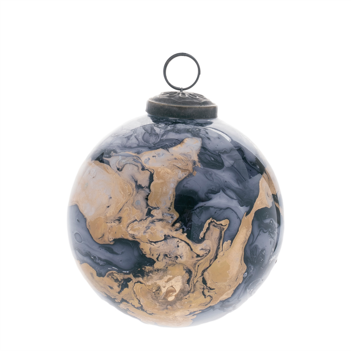 Ball Ornament (Set of 6) 4”D Glass