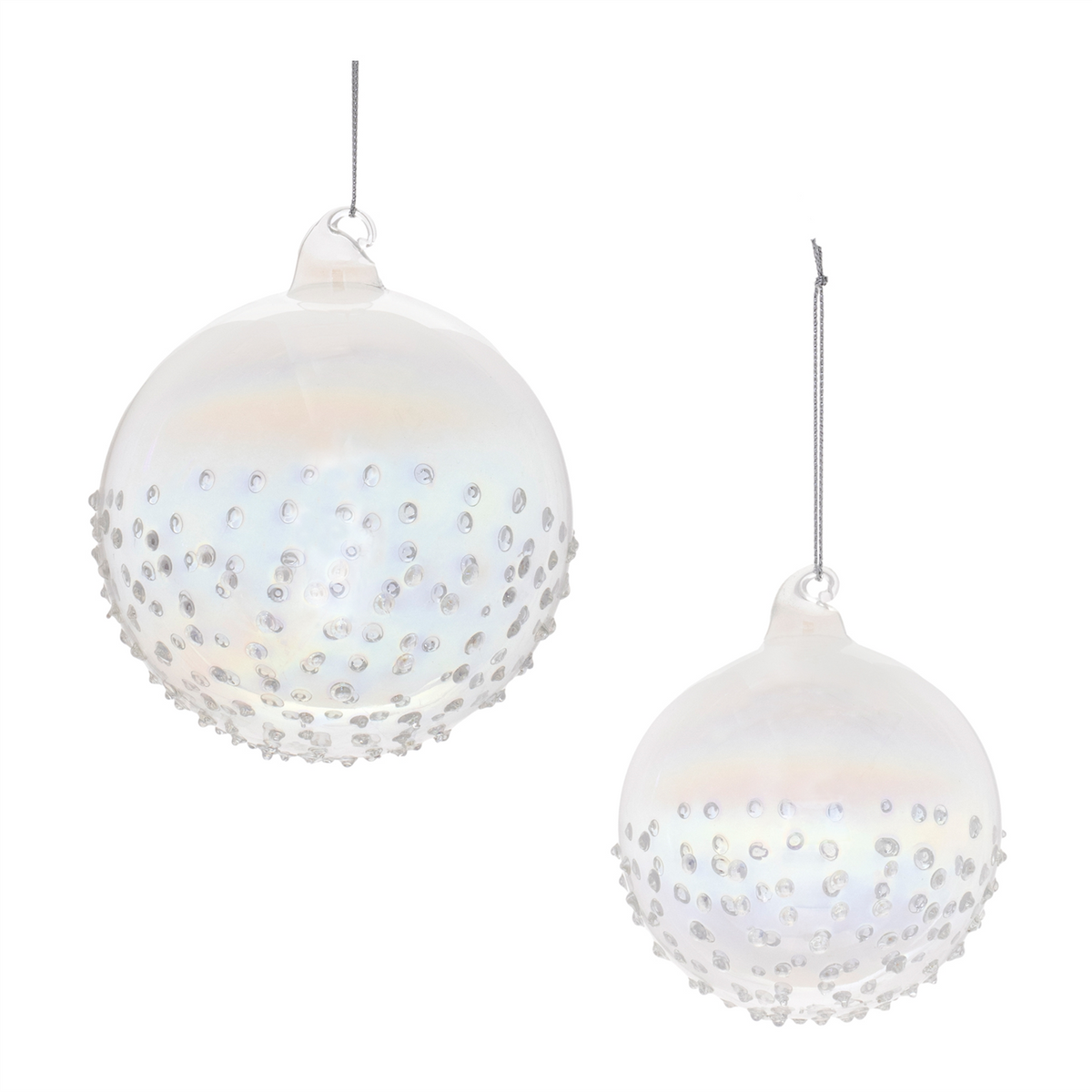 Ball Ornament (Set of 12) 3"D, 4"D Glass