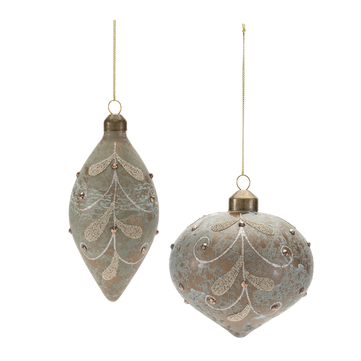 Beaded Glass Ornament (Set of 12)
