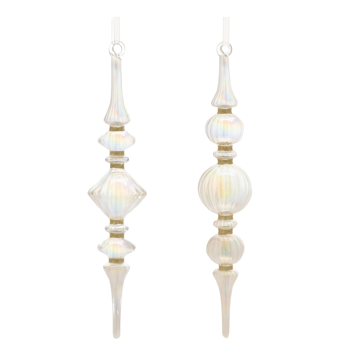 Finial Drop Ornament (Set of 12) 11.5"H Glass
