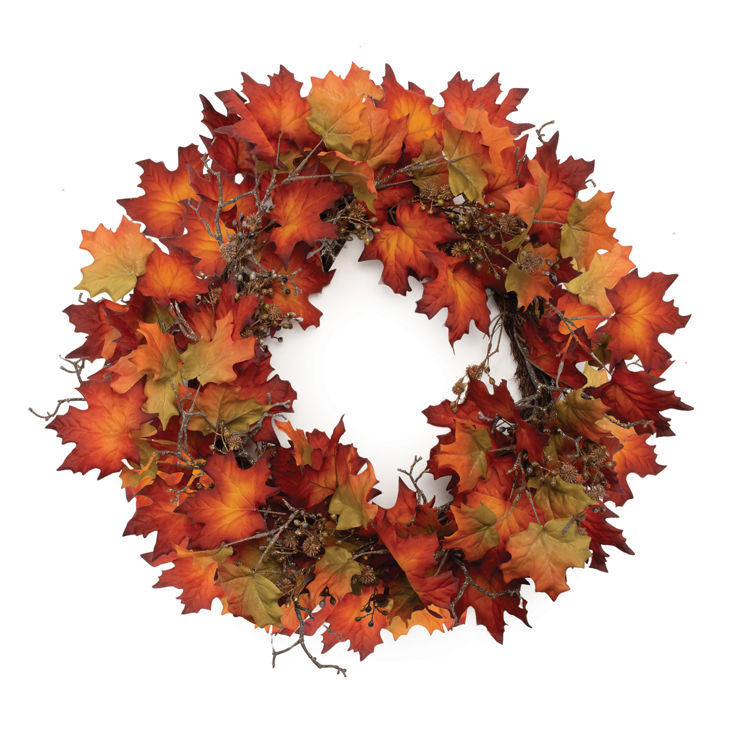 Maple Leaf Wreath 28"D Polyester