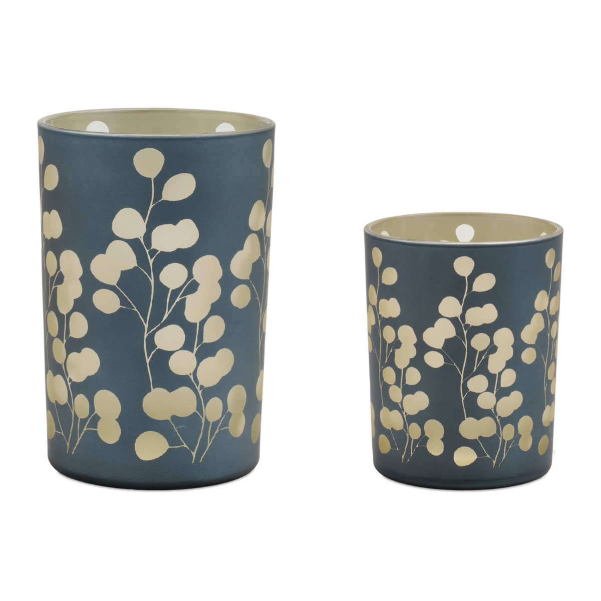 Frosted Foliage Candle Holder (Set of 2)