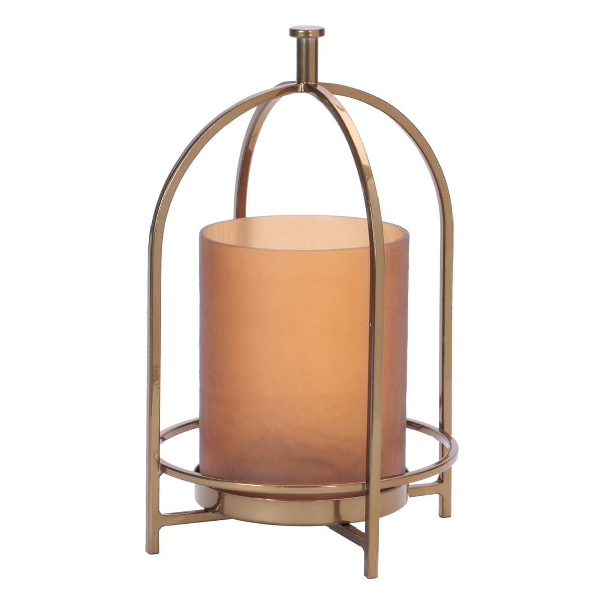 Candle Holder 7"D x 11.25"H Iron/Glass