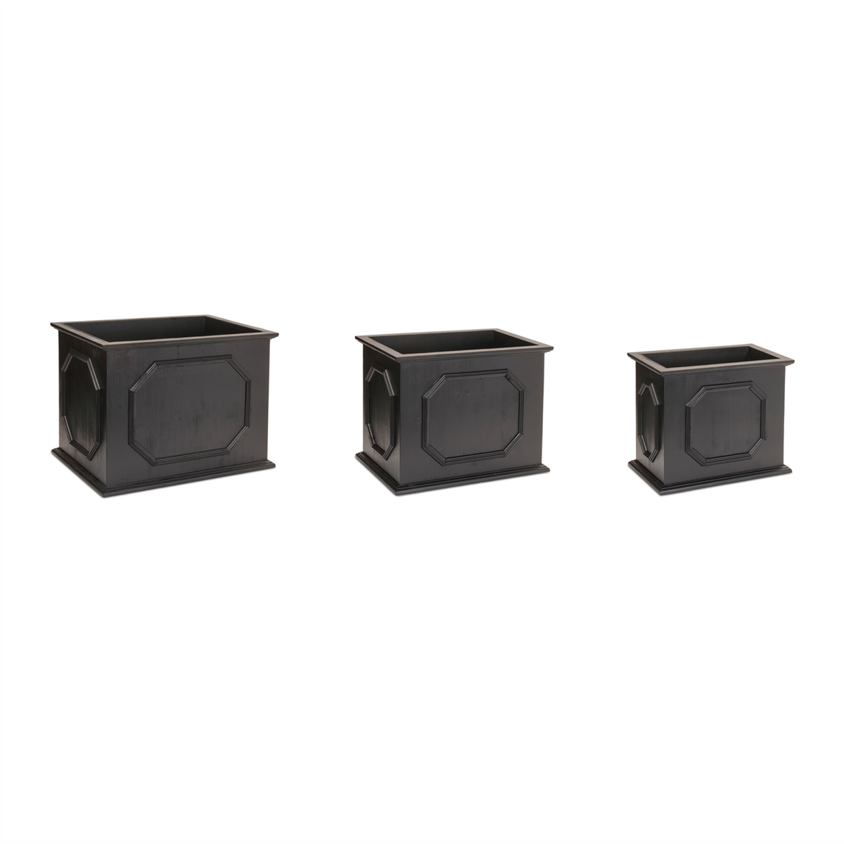 Wooden Box Planter (Set of 3)