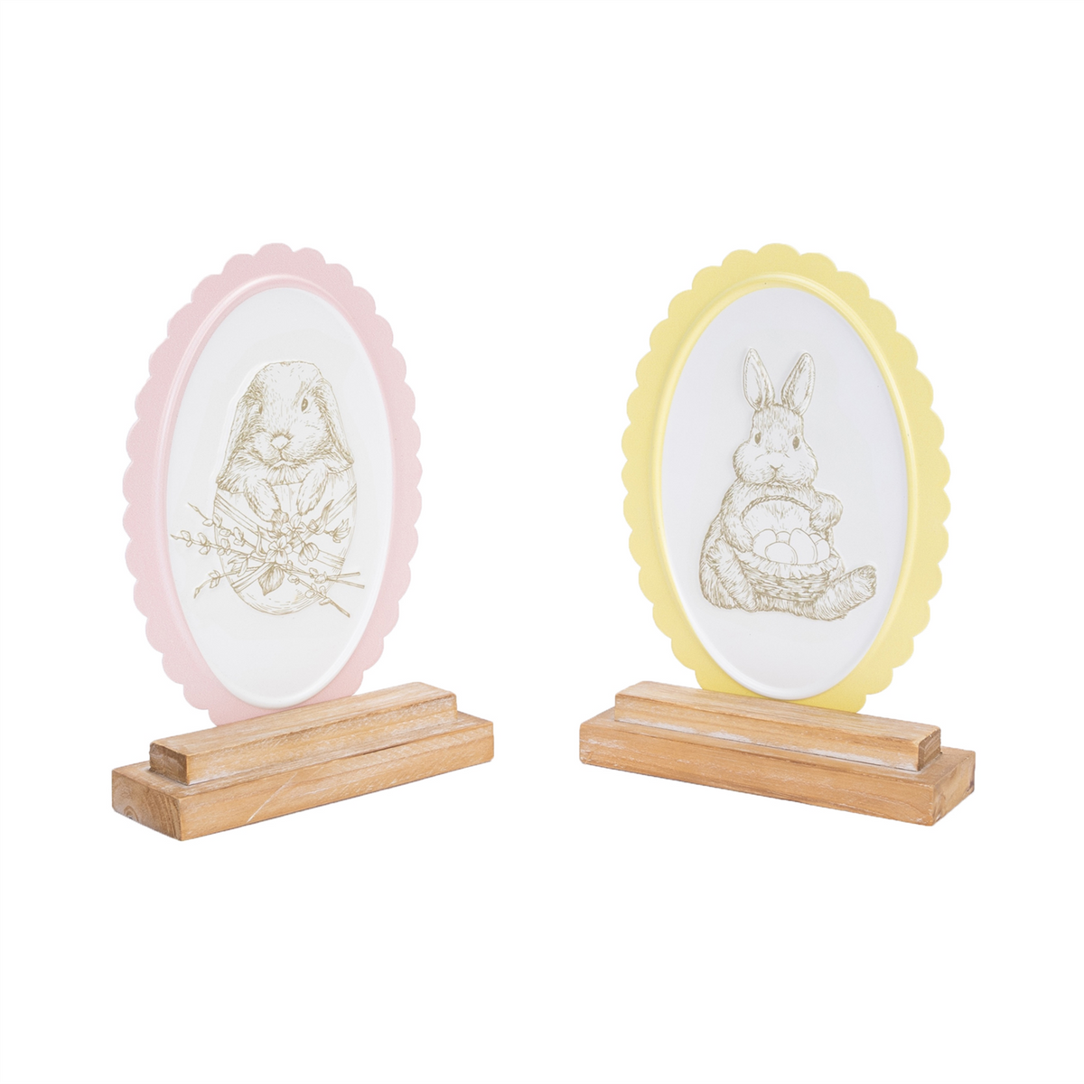 Bunny Embossed Tabletop Decor (Set of 2)