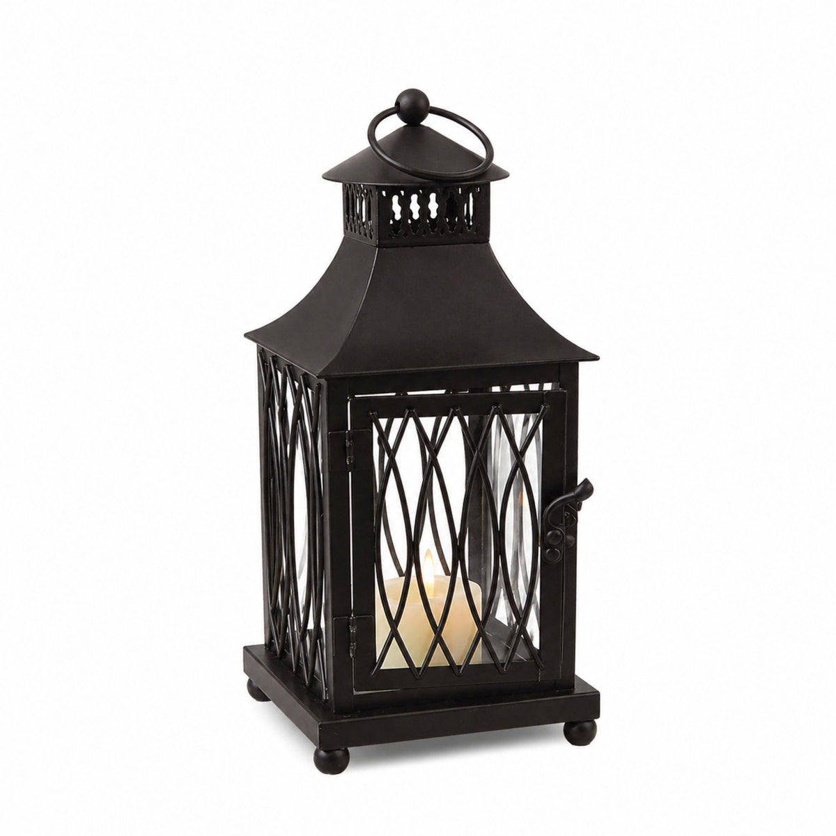Traditional Black Metal Lantern (Set of 3)