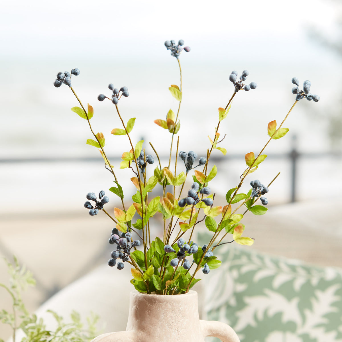 Blue Berry Foliage Spray (Set of 12)