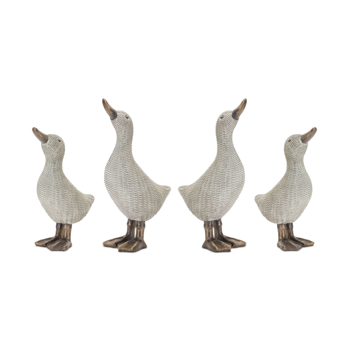 Wicker Duck Figurine (Set of 4)